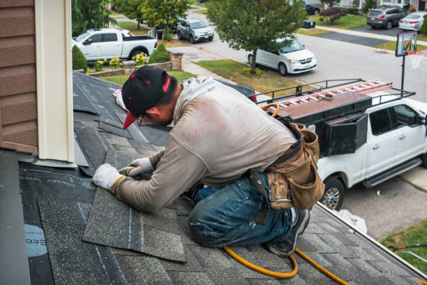 Professional Roofing technician working in Los Angeles, CA